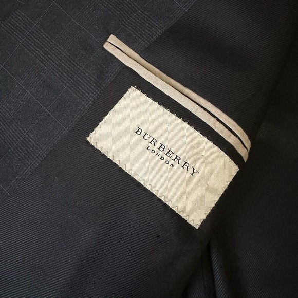 BURBERRY LONDON Bond Street Mens Sport Coat Gray Plaid Wool Jacket - Picture 9 of 12